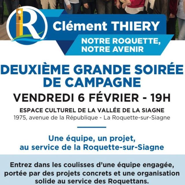 ✨ Deuxième grande soirée de campagne ✨
Nous vous donnons rendez-vous pour un temps fort de notre campagne municipale, placé sous le signe de l’échange, de la transparence et de l’engagement.
📅 Vendredi 6 février
🕖 19h00
📍 Espace culturel de la Vallée de la Siagne
1975 avenue de la République – La Roquette-sur-Siagne
👥 Une équipe, un projet, au service de La Roquette-sur-Siagne
Entrez dans les coulisses d’une équipe engagée, portée par des projets concrets et une organisation solide au service des Roquettans.
À l’issue de la présentation, nous aurons le plaisir d’échanger avec vous autour d’un buffet convivial.
Avec vous, pour vous, toujours à vos côtés !
💬 Dites-nous en commentaire si vous serez présents et n’hésitez pas à partager l’information autour de vous.
La Roquette-sur-Siagne, élections municipales 2026, Clément Thiery, Notre Roquette Notre Avenir, réunion publique, soirée de campagne, engagement local, projets municipaux, équipe municipale, participation citoyenne, démocratie locale, avenir de la Roquette